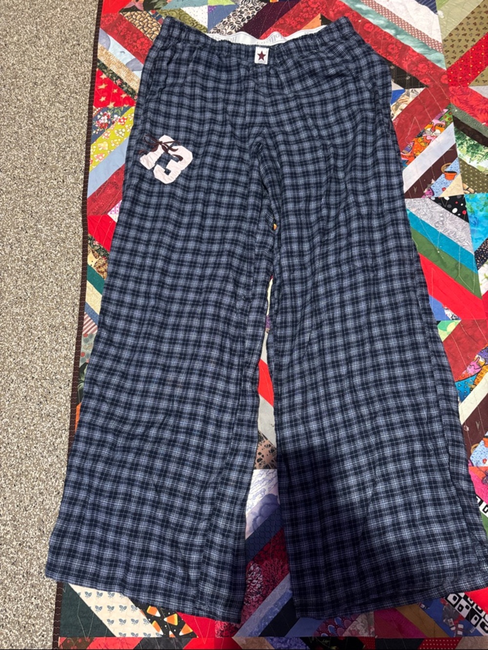 Cozy Hollister Plaid Lounge Pants with Patch